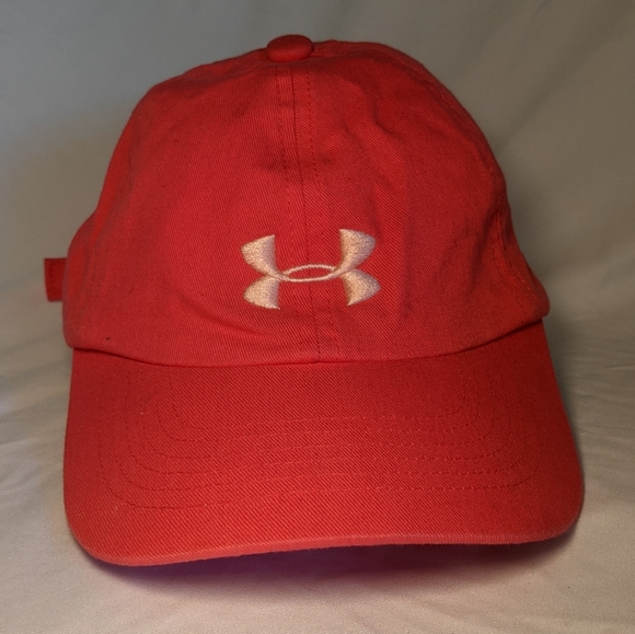 Under Armour Pink Youth Size  Adjustable Baseball Cap Hat Short Bill - Picture 1 of 7